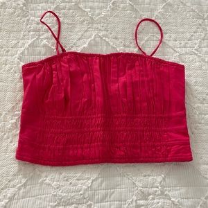 Abercrombie & Fitch Red Scrunched Crop Top (NWT!), size M